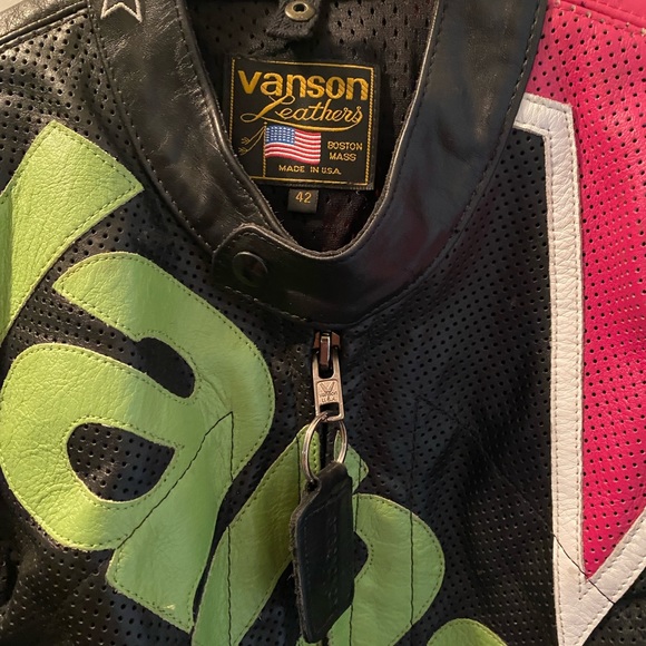 The Classic Vanson leather cafe racer jacket - Picture 2 of 3